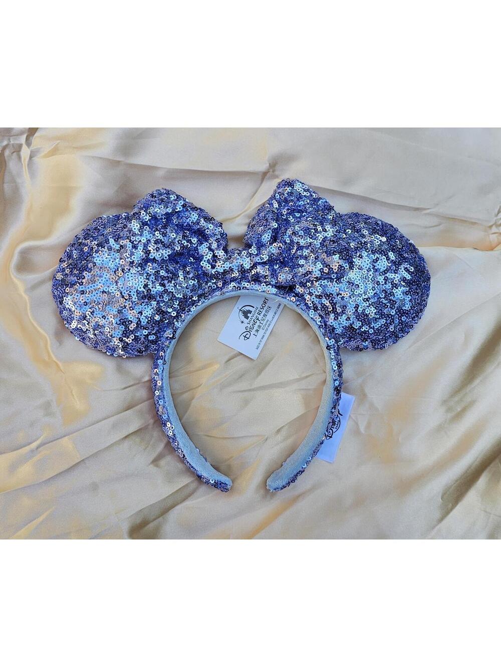 Purple Sequin Minnie Ears Headband Sparkly